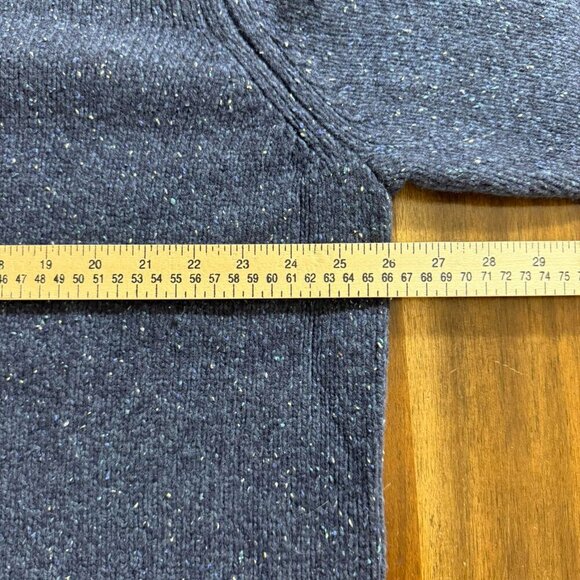 UNTUCKit Mens Vangone Button Mock Neck Donegal Sweater Lambswool Navy XXL - Picture 6 of 7